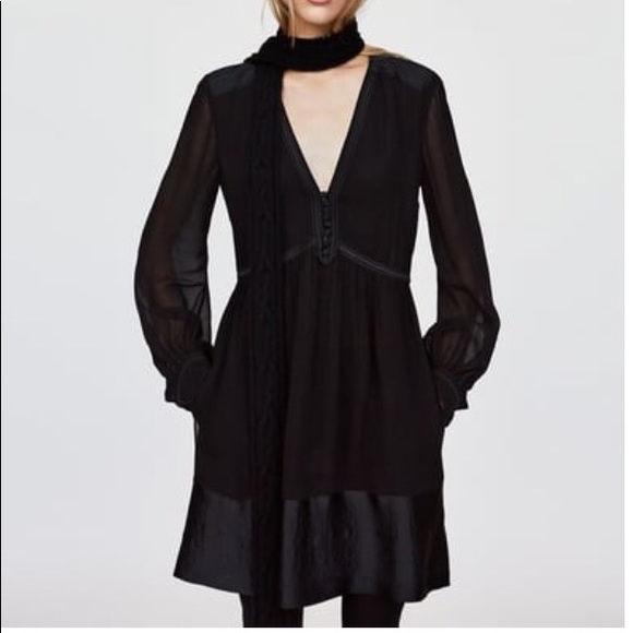 Zara V-Neck Dress - Picture 1 of 5